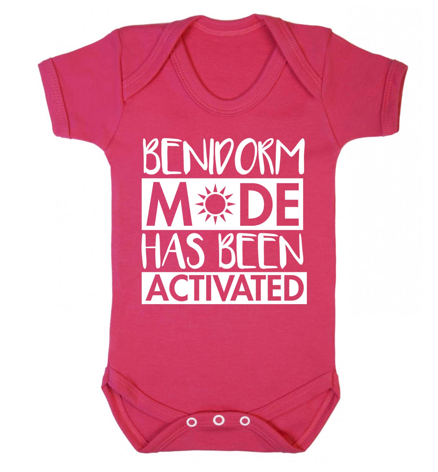 Benidorm mode has been activated Baby Vest dark pink 18-24 months