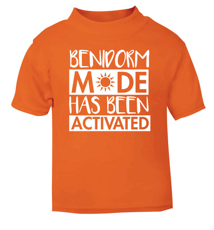 Benidorm mode has been activated orange Baby Toddler Tshirt 2 Years