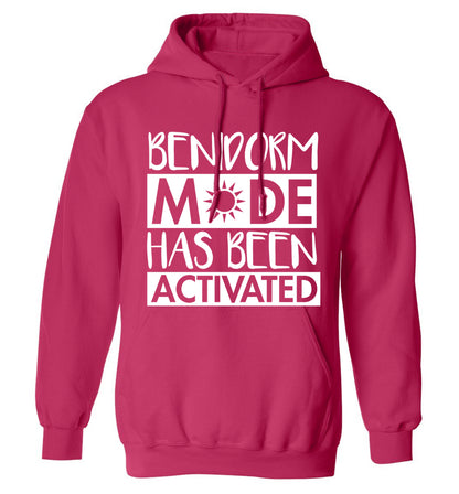 Benidorm mode has been activated adults unisex pink hoodie 2XL