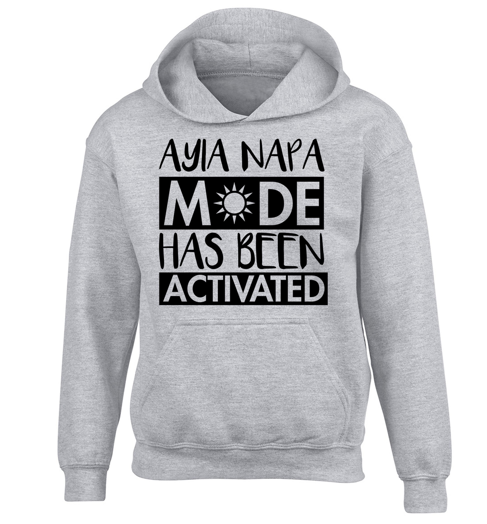 Aiya Napa mode has been activated children's grey hoodie 12-14 Years