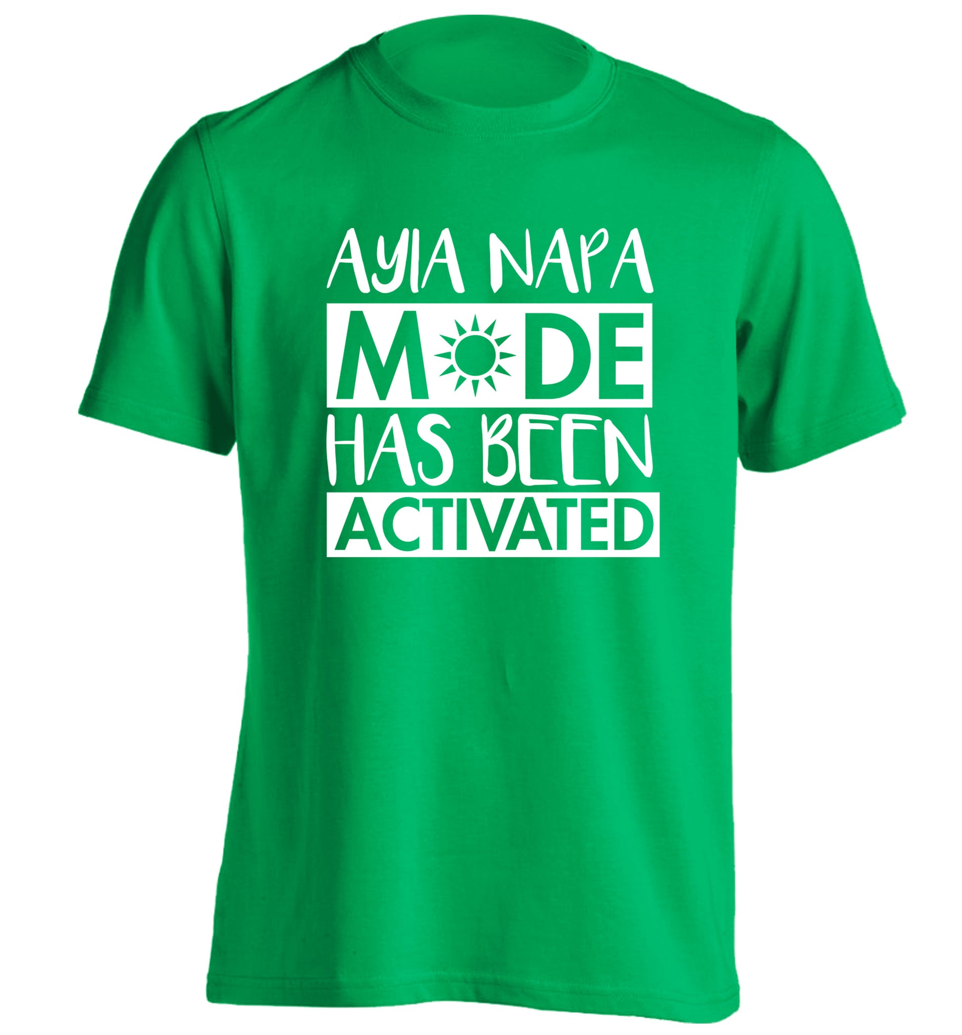 Aiya Napa mode has been activated adults unisex green Tshirt 2XL