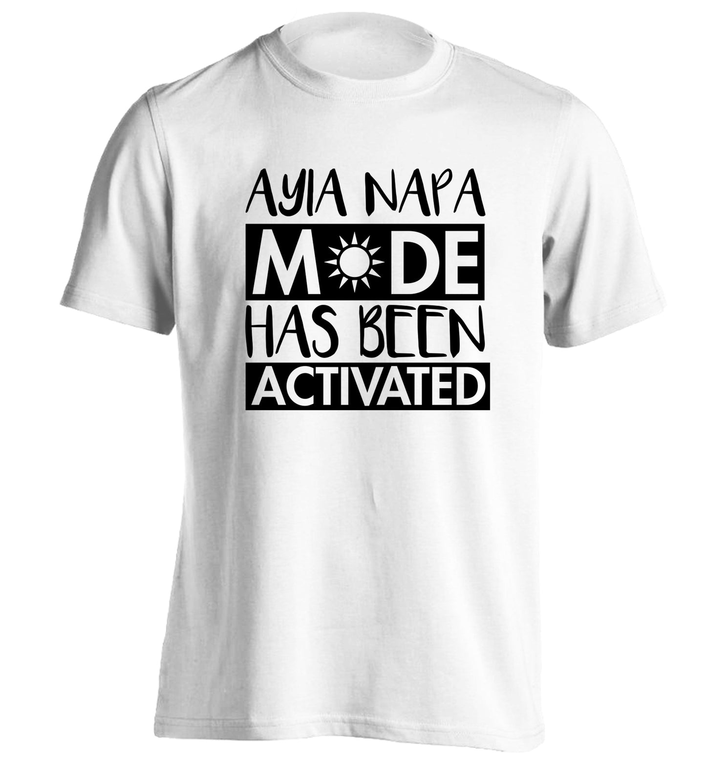 Aiya Napa mode has been activated adults unisex white Tshirt 2XL