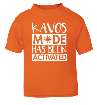 Kavos mode has been activated orange Baby Toddler Tshirt 2 Years