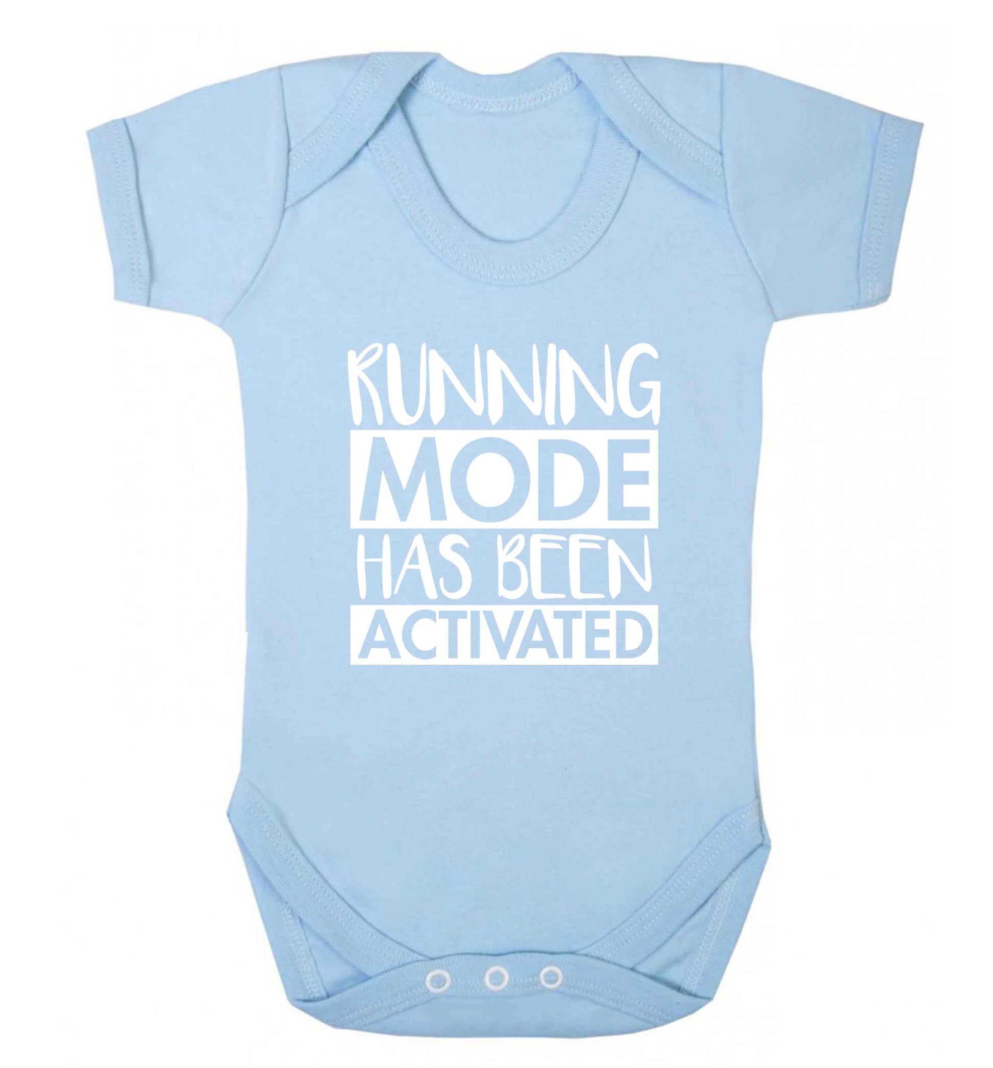 Running mode has been activated baby vest pale blue 18-24 months
