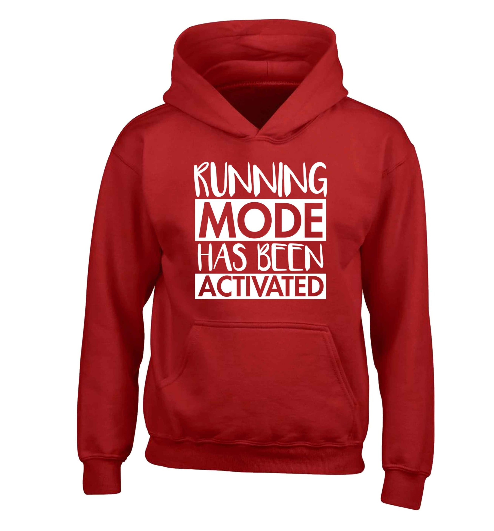 Running mode has been activated children's red hoodie 12-13 Years