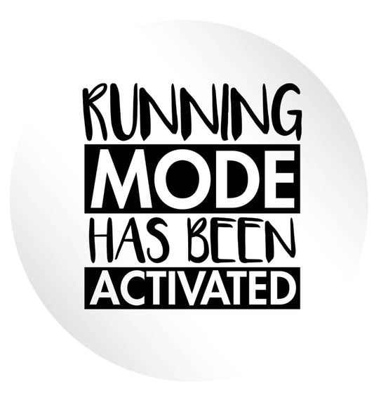 Running mode has been activated 24 @ 45mm matt circle stickers
