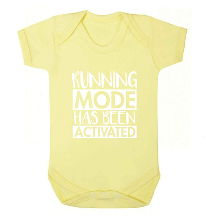 Running mode has been activated baby vest pale yellow 18-24 months