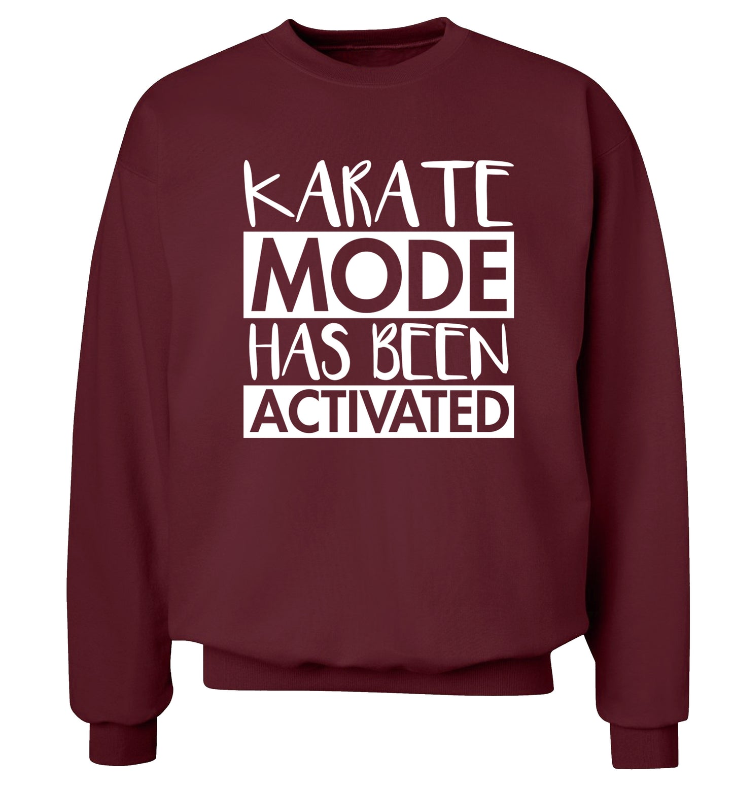 Karate mode activated Adult's unisex maroon Sweater 2XL