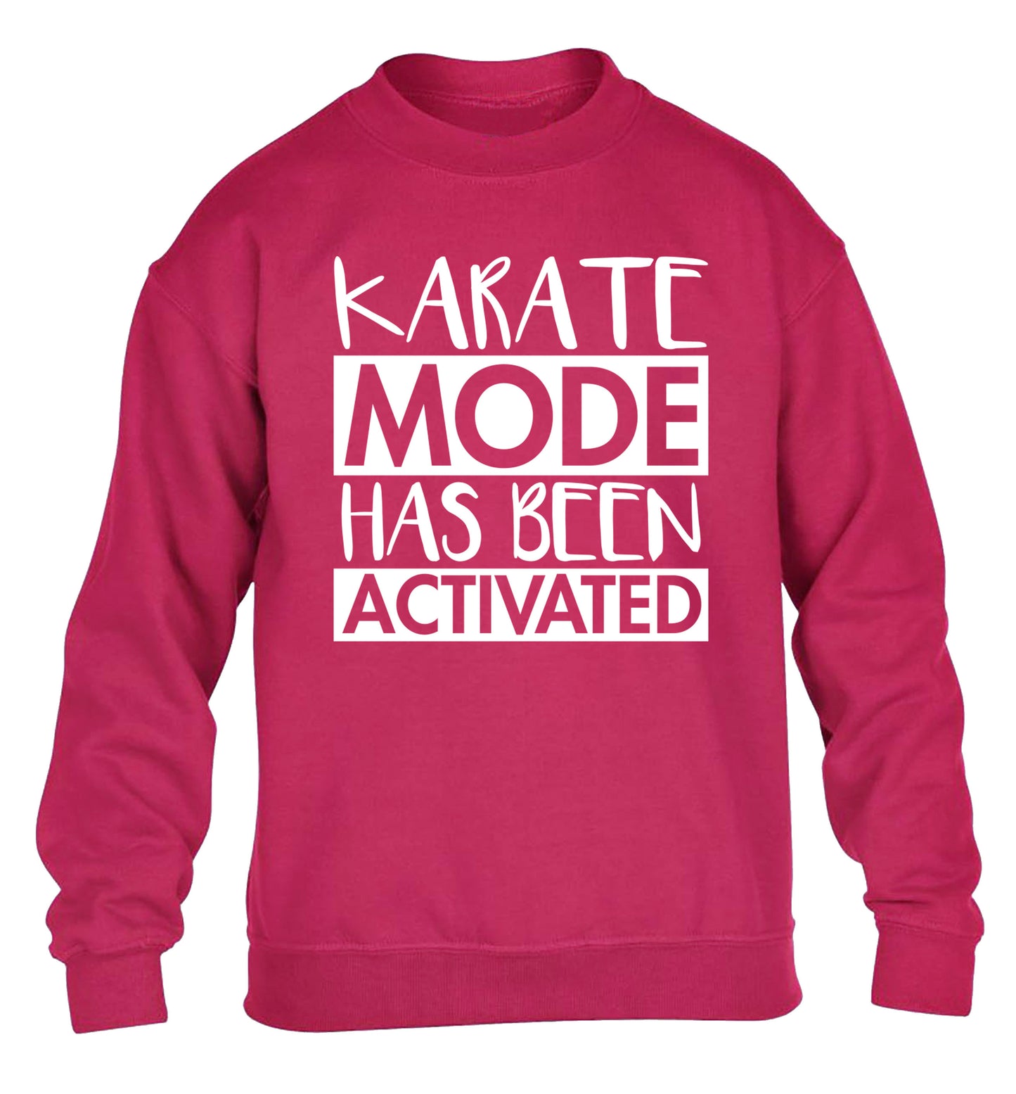 Karate mode activated children's pink sweater 12-14 Years