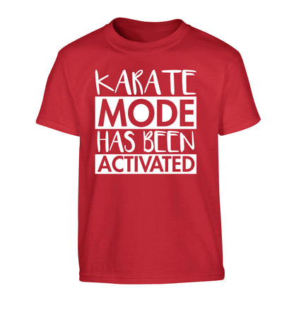 Karate mode activated Children's red Tshirt 12-14 Years