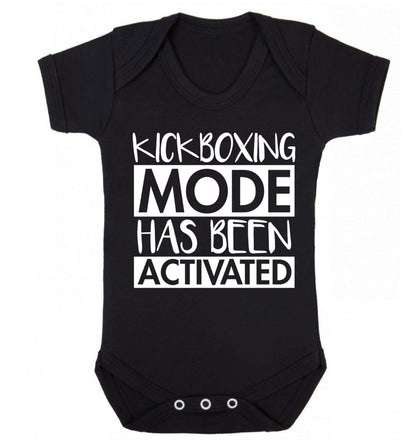 Kickboxing mode activated Baby Vest black 18-24 months