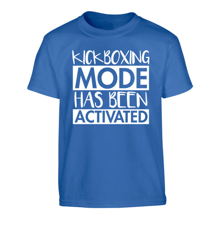 Kickboxing mode activated Children's blue Tshirt 12-14 Years