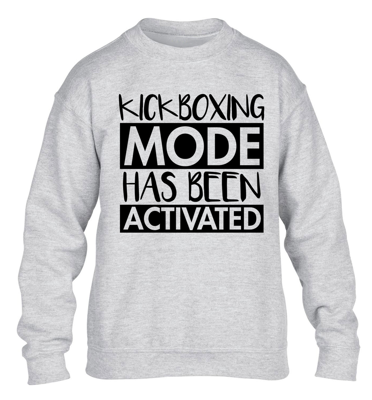 Kickboxing mode activated children's grey sweater 12-14 Years