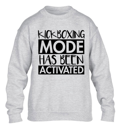 Kickboxing mode activated children's grey sweater 12-14 Years