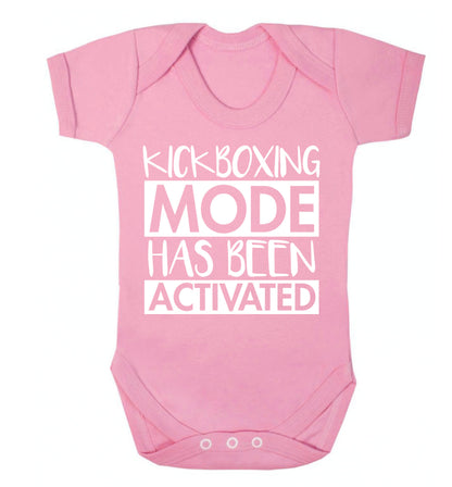 Kickboxing mode activated Baby Vest pale pink 18-24 months
