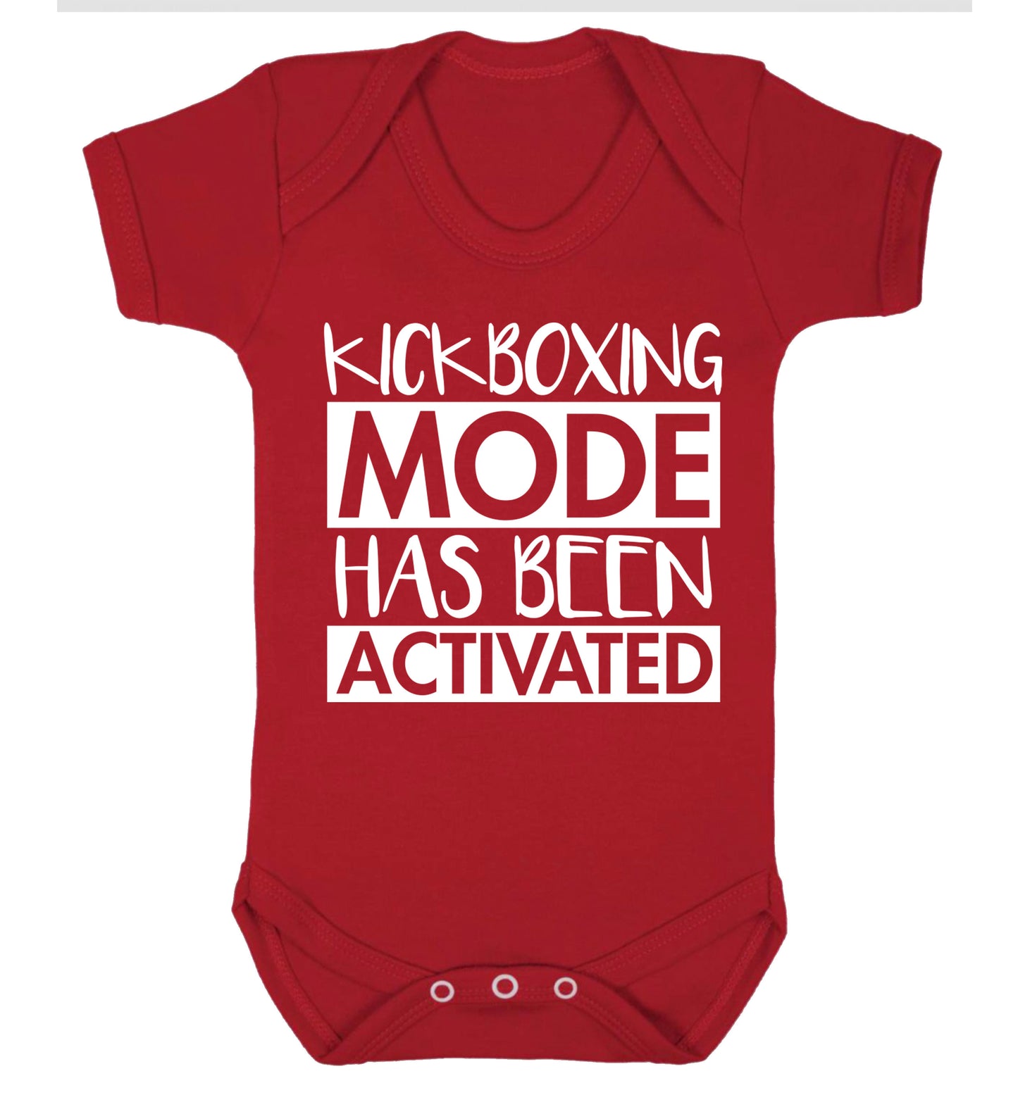 Kickboxing mode activated Baby Vest red 18-24 months