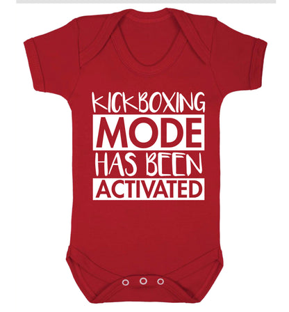 Kickboxing mode activated Baby Vest red 18-24 months