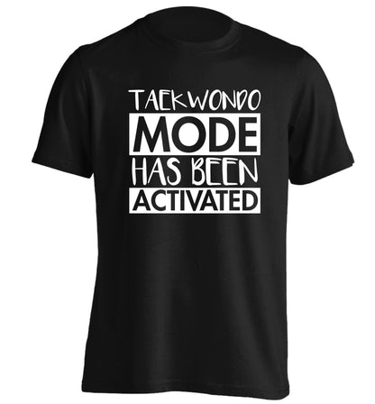 Taekwondo mode activated adults unisex black Tshirt 2XL