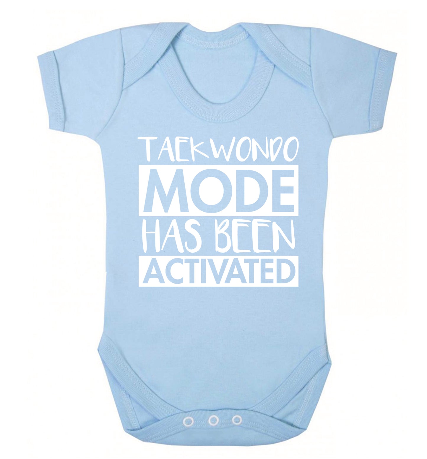 Taekwondo mode activated Baby Vest pale blue 18-24 months