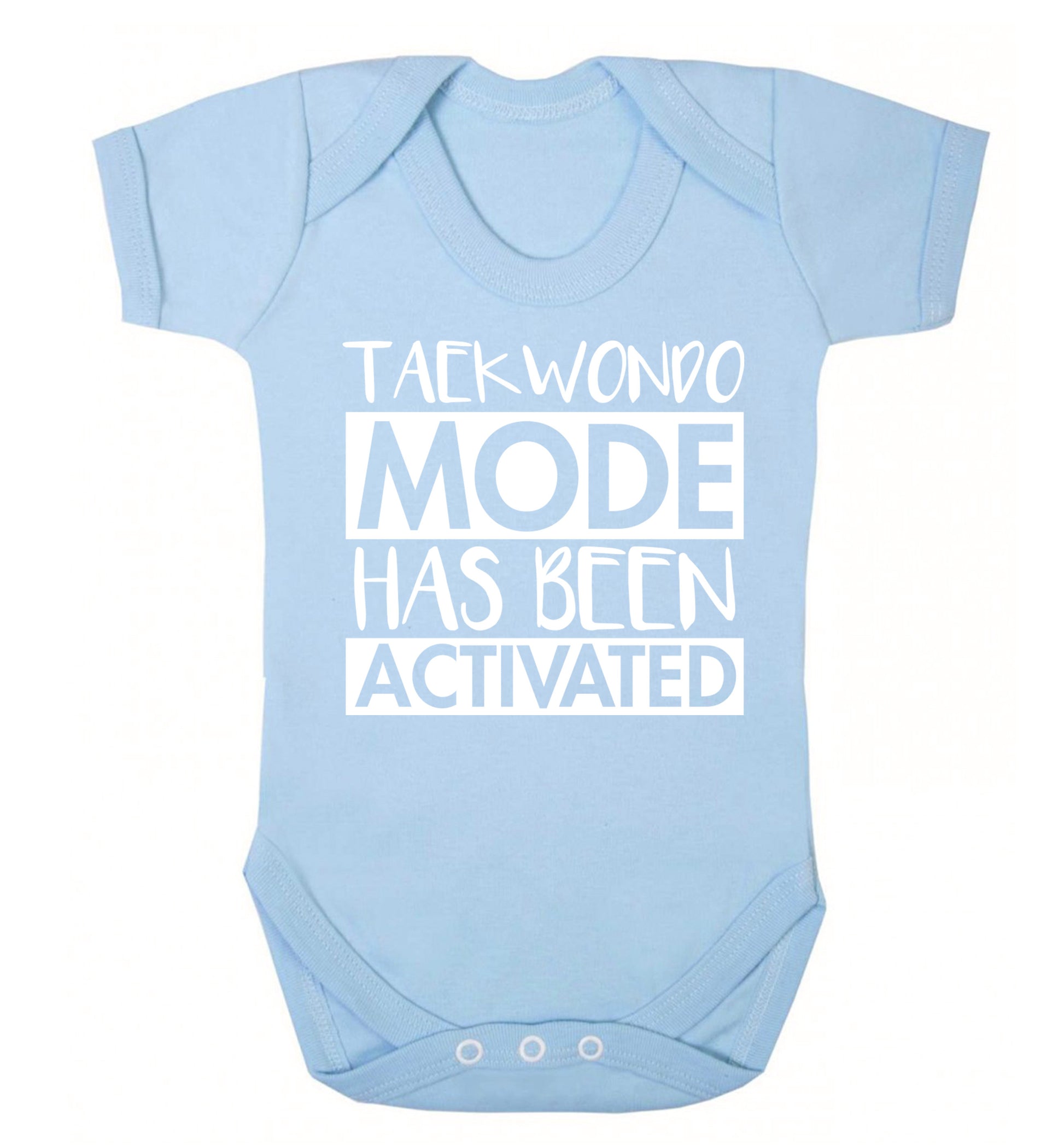 Taekwondo mode activated Baby Vest pale blue 18-24 months