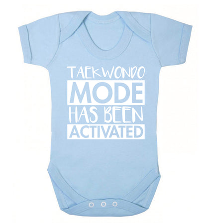 Taekwondo mode activated Baby Vest pale blue 18-24 months