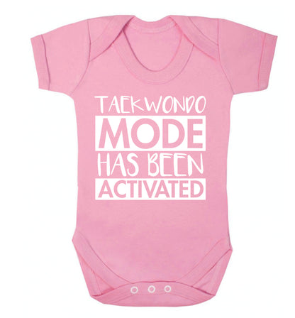 Taekwondo mode activated Baby Vest pale pink 18-24 months