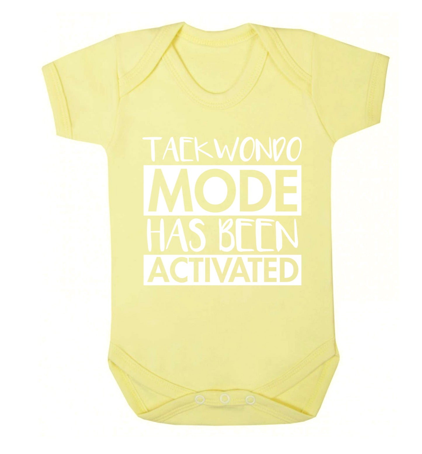 Taekwondo mode activated Baby Vest pale yellow 18-24 months