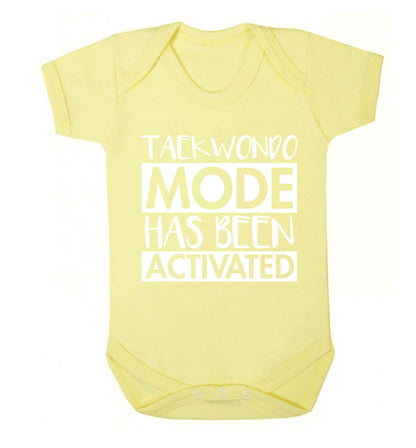 Taekwondo mode activated Baby Vest pale yellow 18-24 months