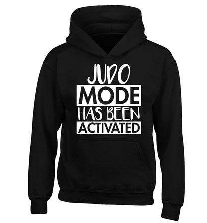 Judo mode activated children's black hoodie 12-14 Years