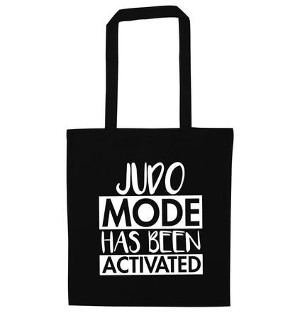 Judo mode activated black tote bag