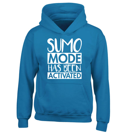 Sumo mode activated children's blue hoodie 12-14 Years