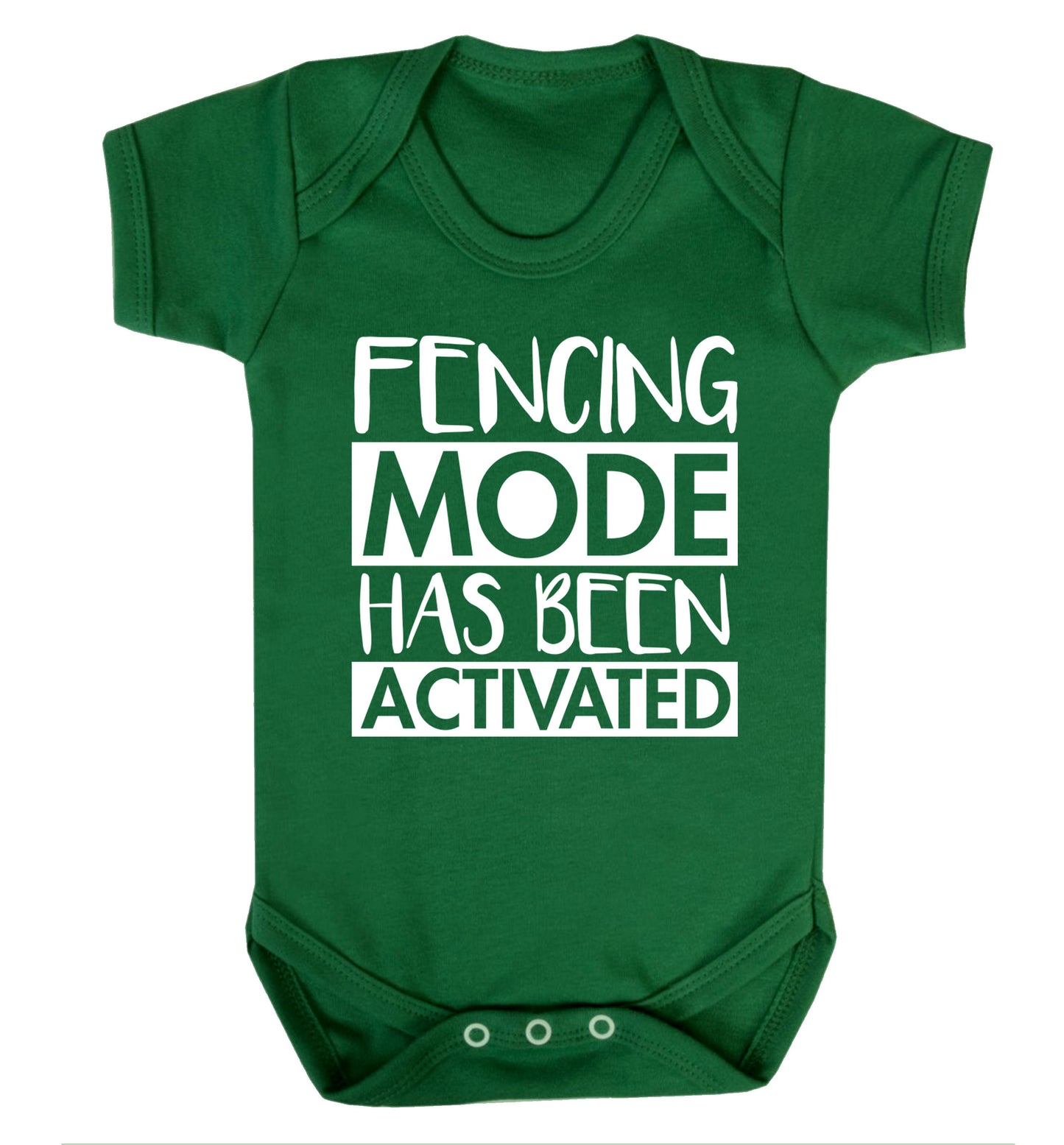 Fencing mode activated Baby Vest green 18-24 months