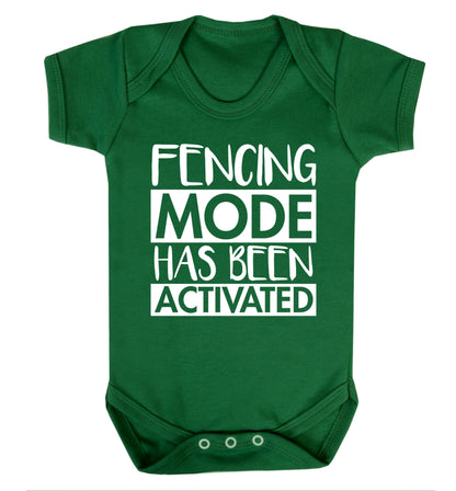 Fencing mode activated Baby Vest green 18-24 months