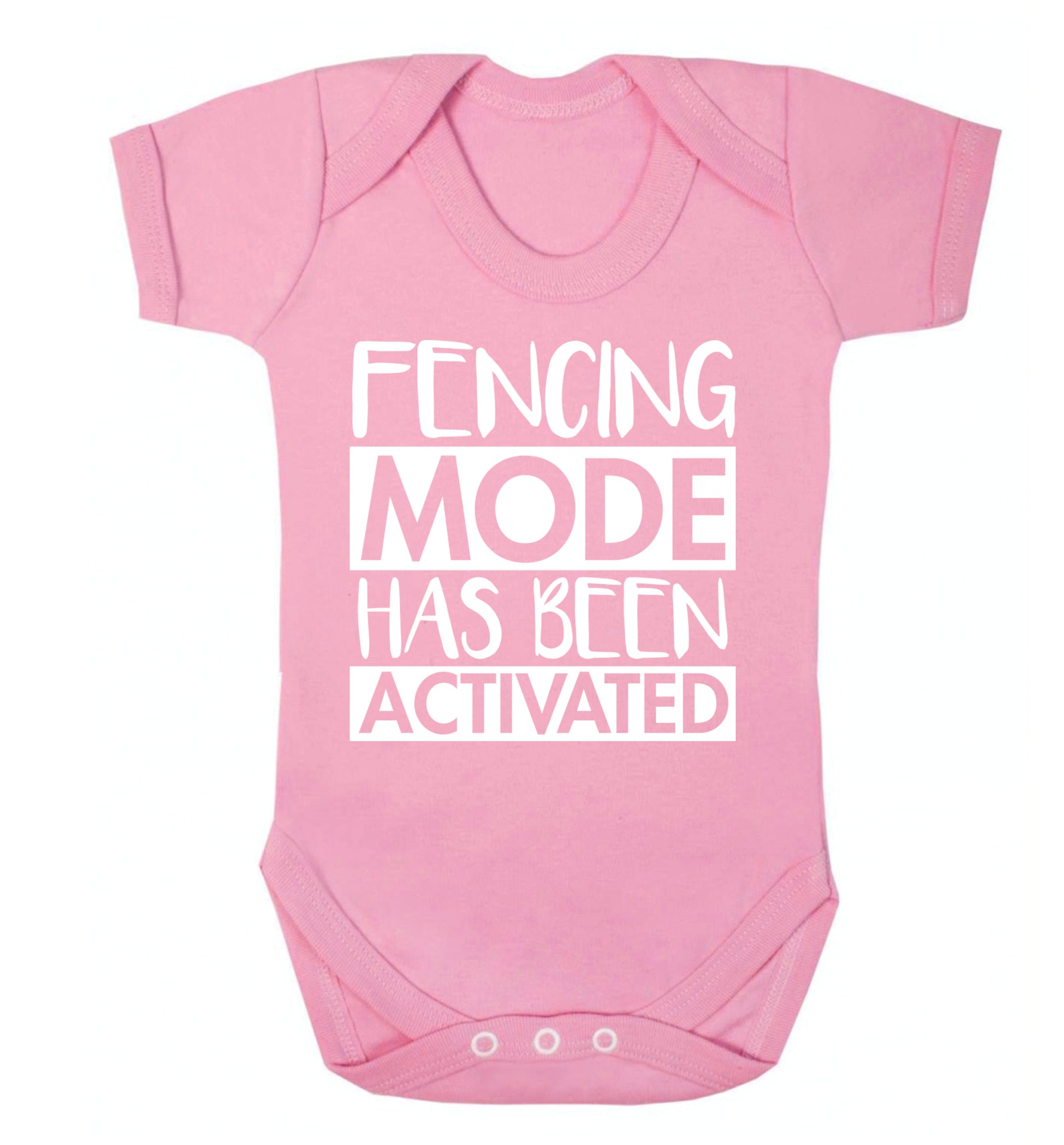 Fencing mode activated Baby Vest pale pink 18-24 months