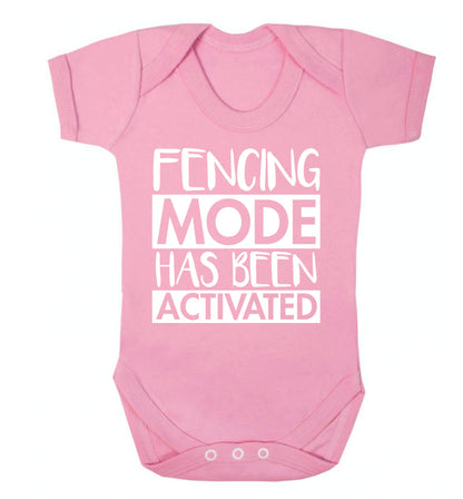 Fencing mode activated Baby Vest pale pink 18-24 months