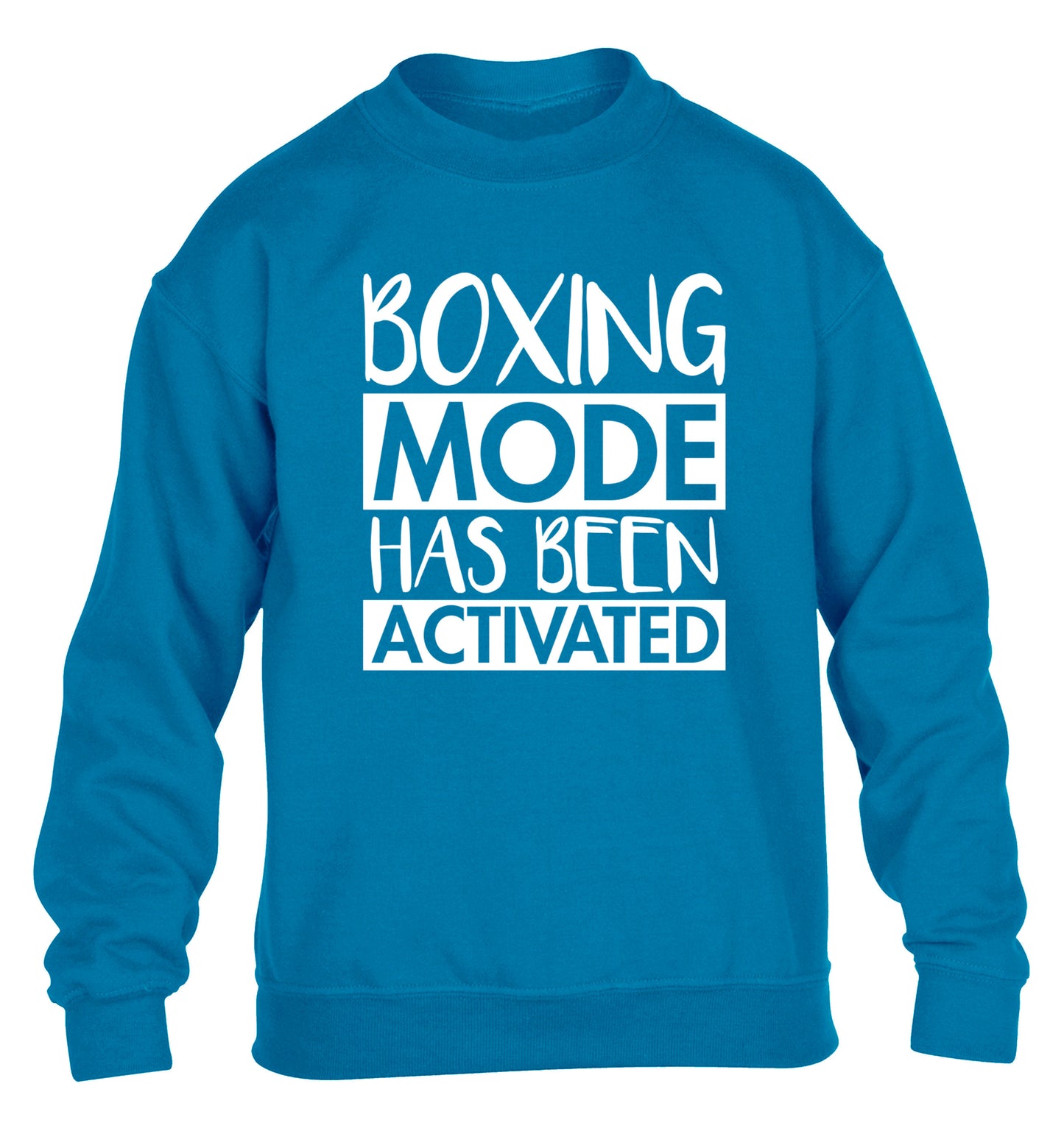 Boxing mode activated children's blue sweater 12-14 Years