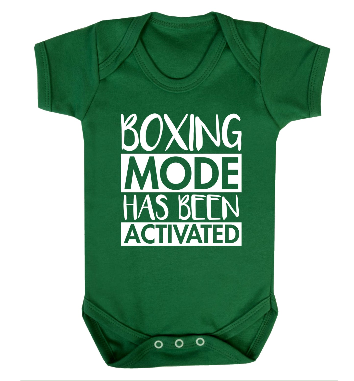 Boxing mode activated Baby Vest green 18-24 months