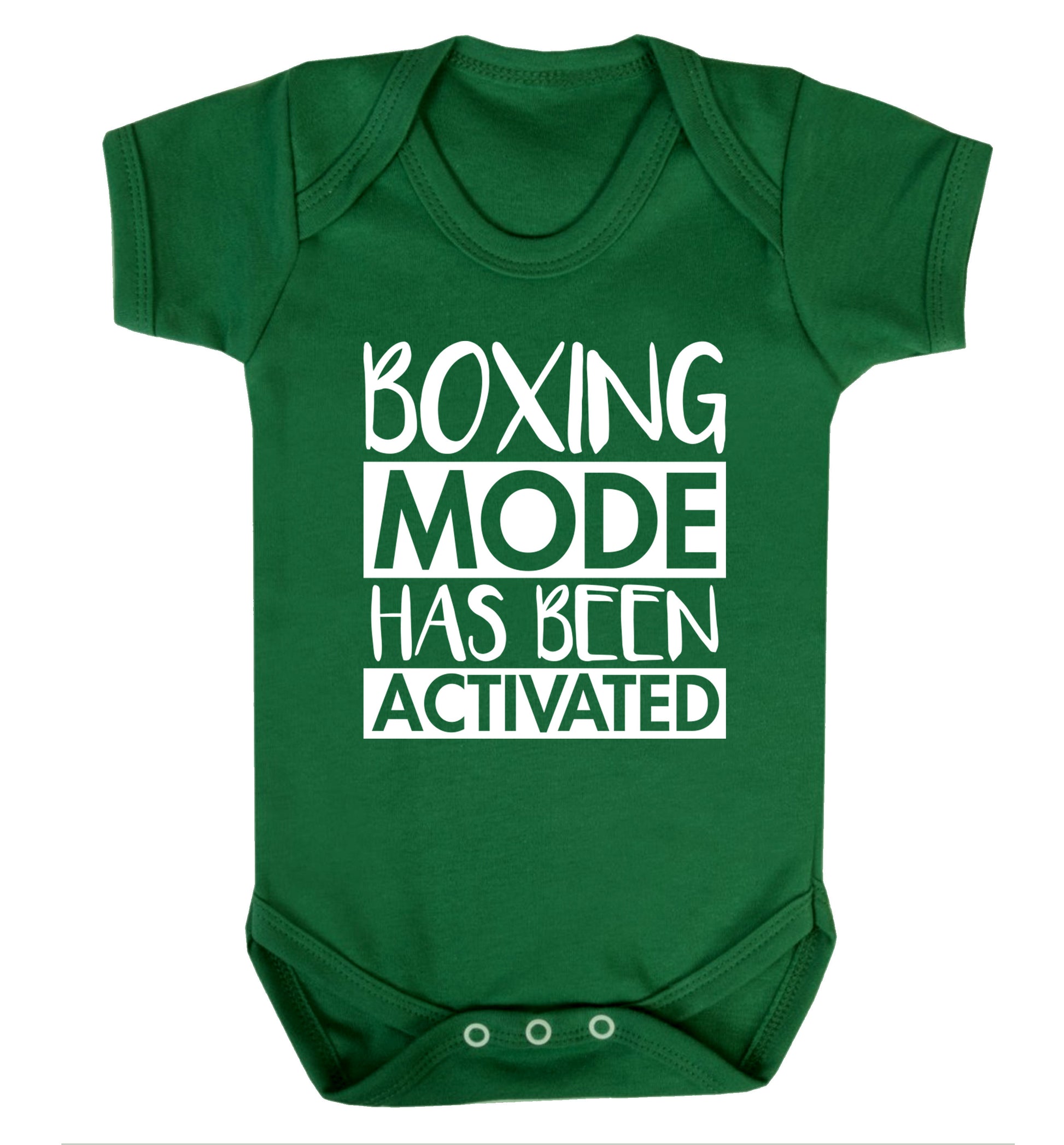 Boxing mode activated Baby Vest green 18-24 months