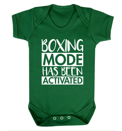 Boxing mode activated Baby Vest green 18-24 months