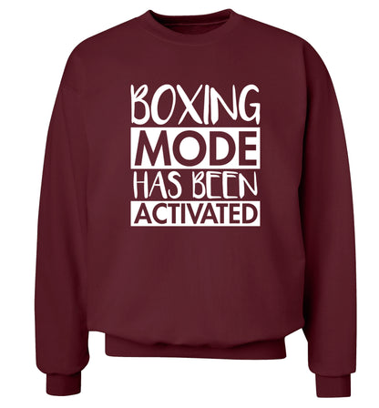 Boxing mode activated Adult's unisex maroon Sweater 2XL