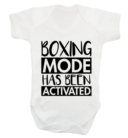 Boxing mode activated Baby Vest white 18-24 months