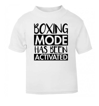 Boxing mode activated white Baby Toddler Tshirt 2 Years