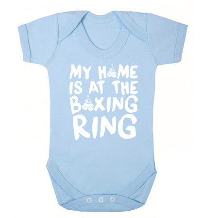 My home is at the boxing ring Baby Vest pale blue 18-24 months