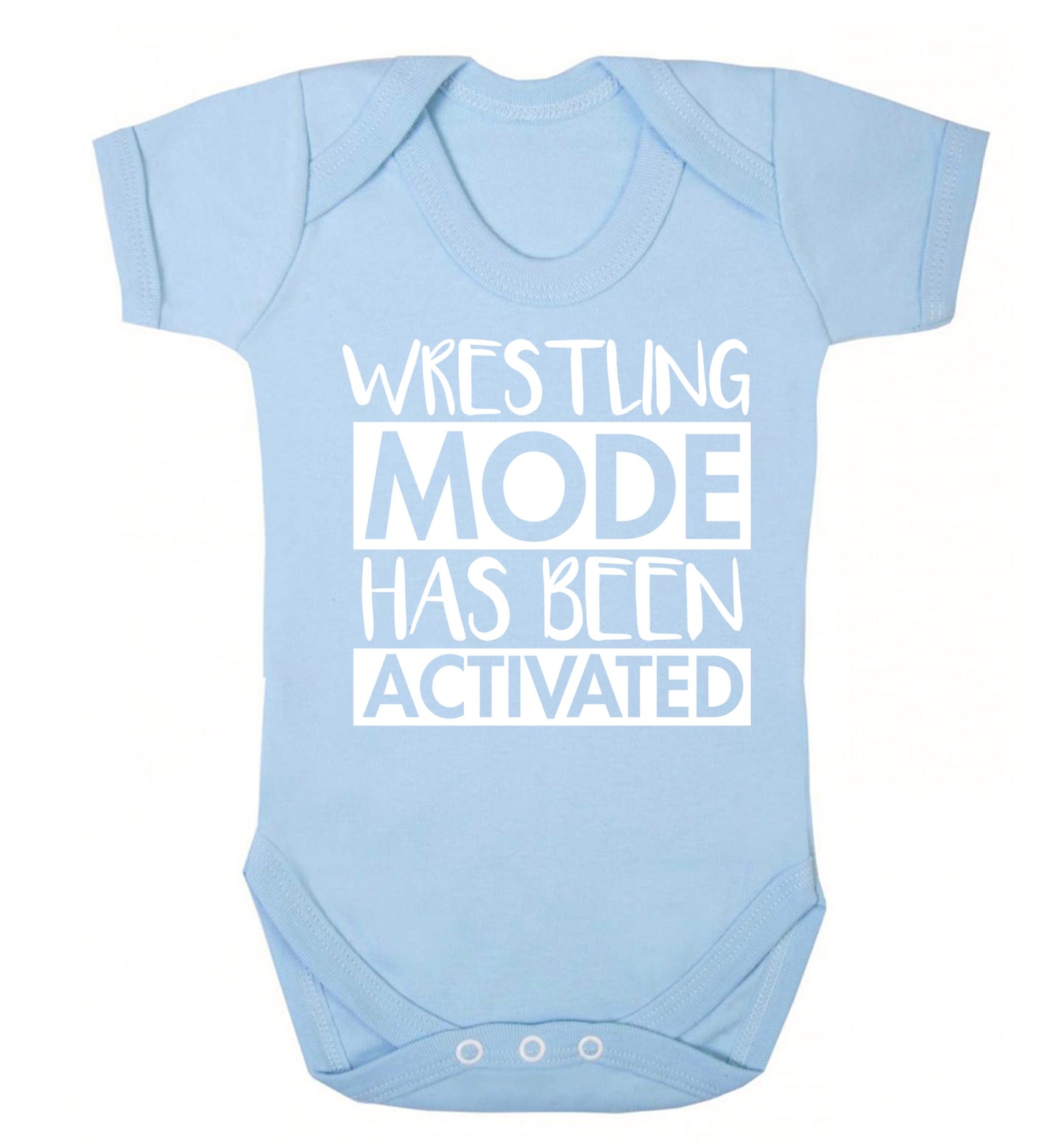 Wresting mode activated Baby Vest pale blue 18-24 months