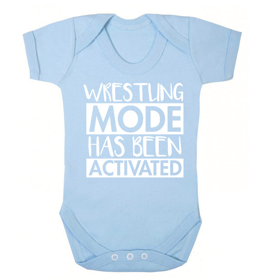 Wresting mode activated Baby Vest pale blue 18-24 months