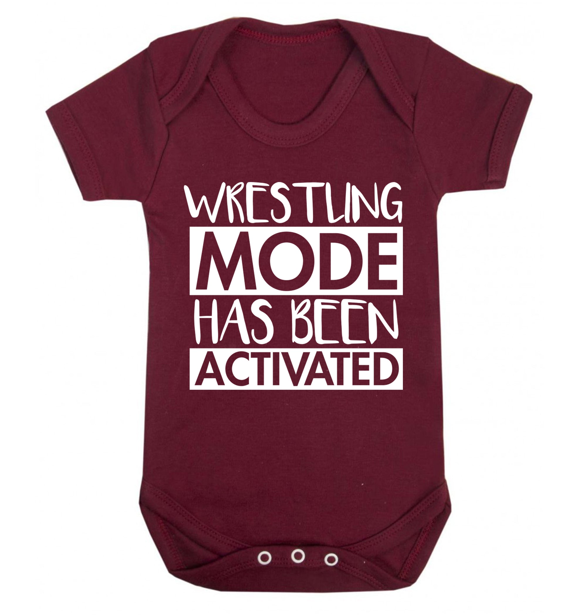 Wresting mode activated Baby Vest maroon 18-24 months