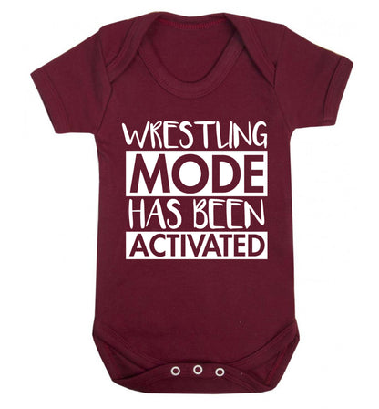 Wresting mode activated Baby Vest maroon 18-24 months