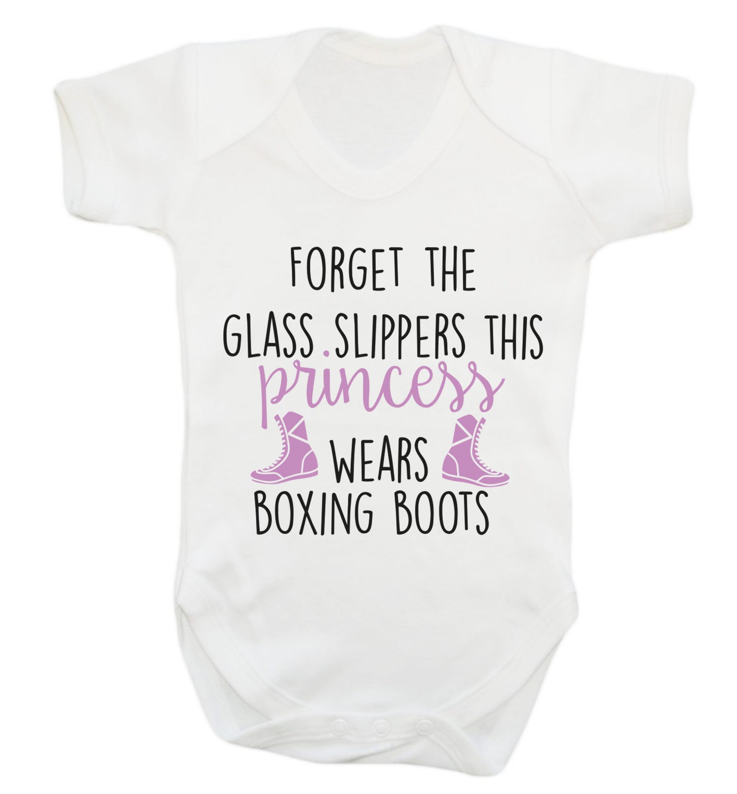 Forget the glass slippers this princess wears boxing boots Baby Vest white 18-24 months
