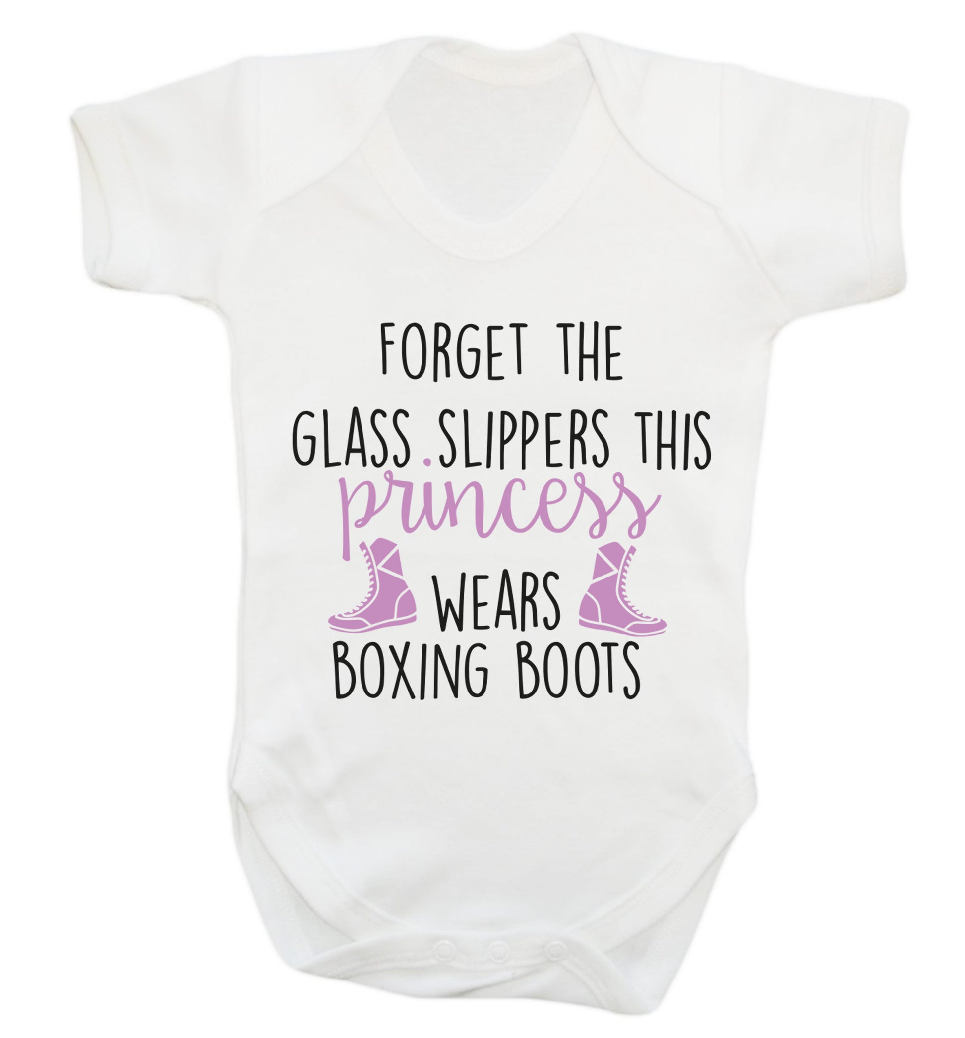 Forget the glass slippers this princess wears boxing boots Baby Vest white 18-24 months