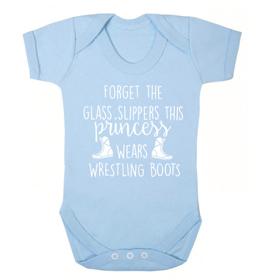 Forget the glass slippers this princess wears wrestling boots Baby Vest pale blue 18-24 months